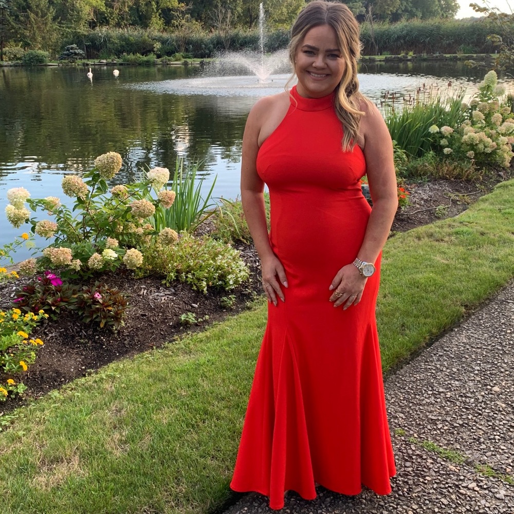 Calvin Klein mermaid style gown
